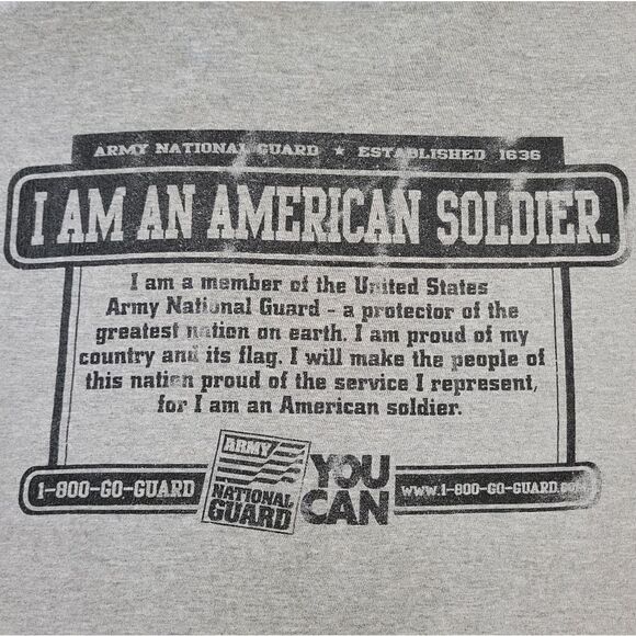 Gildan Activewear Men's Gray Crewneck Army National Guard Graphic T-Shirt - Picture 8 of 11